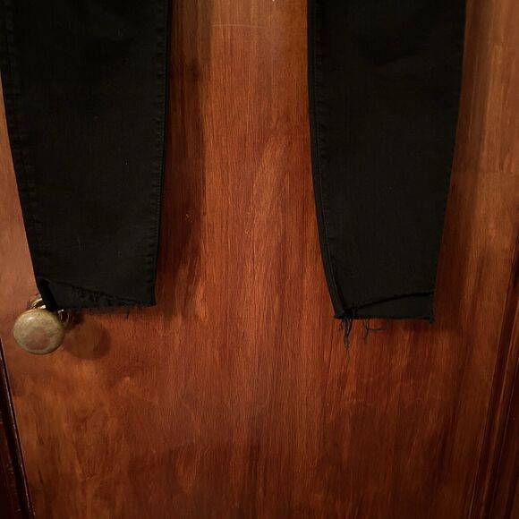 Mother Jeans Black Stunner Zip Ankle Step Fray Not Guilty Denim Womens Size 30 - Picture 5 of 15